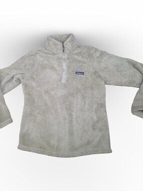 Patagonia Women's Los Gatos 1/4 Zip Fleece Pullover Cream Beige Size Large